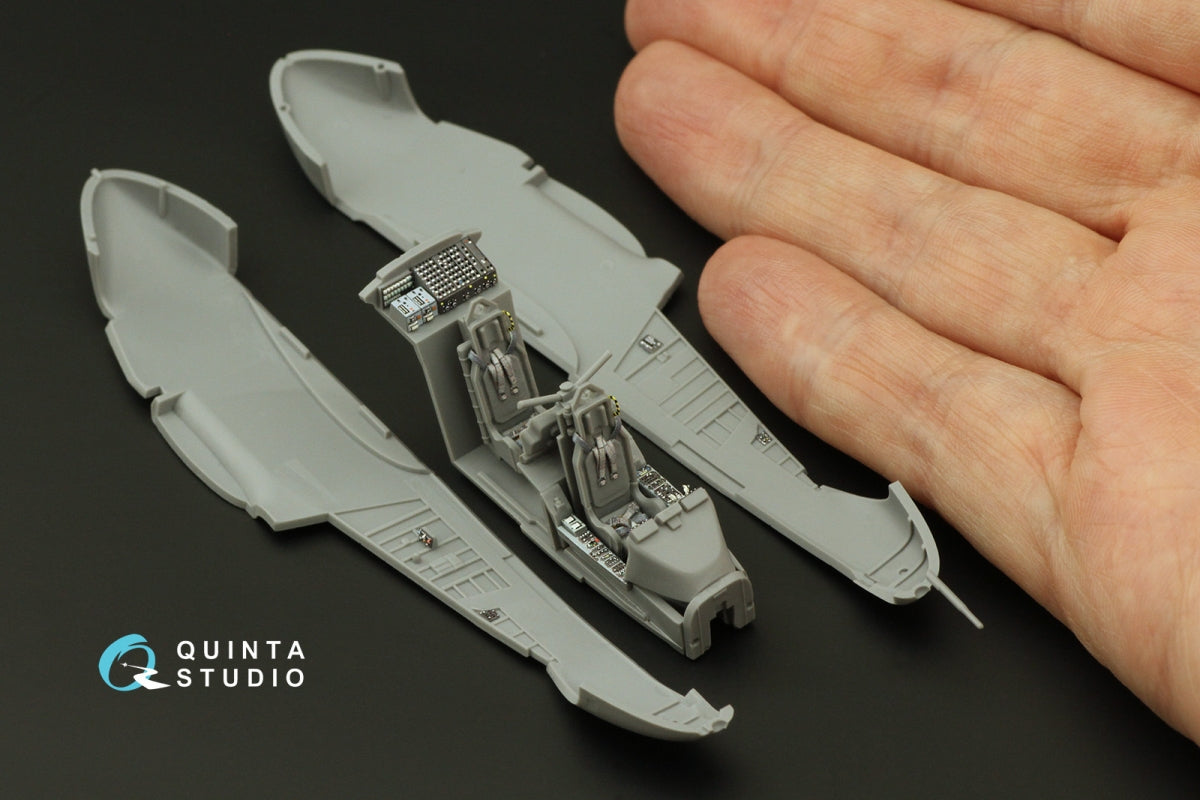 Intérieur imprimé en 3D et coloré sur papier décalcomanie Quinta Studio QD72107 OV-10A Bronco (ICM) 1/72  – imagen 3