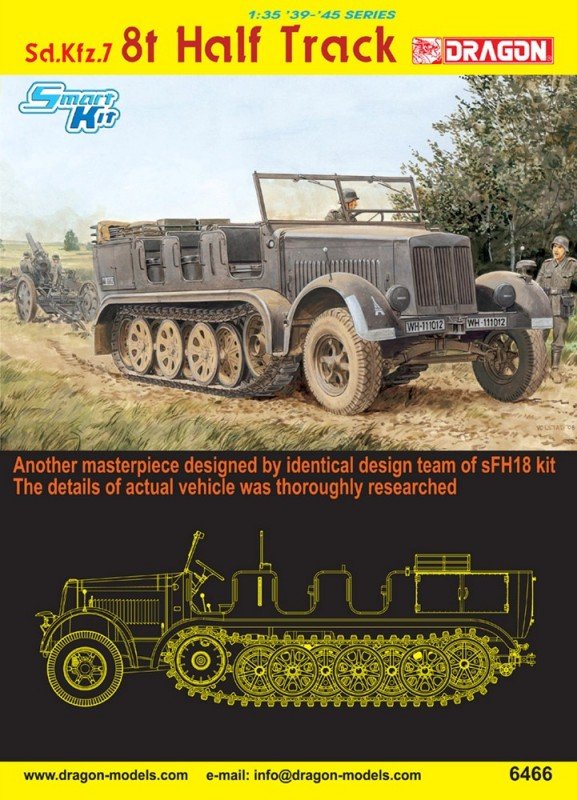 Dragon 6466 8T HALFTRACK Initial Production 1/35
