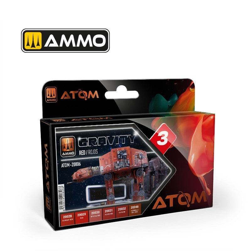 AMMO de Mig Jimenez 20806 ATOM Gravity Rouge Set 6x20ml