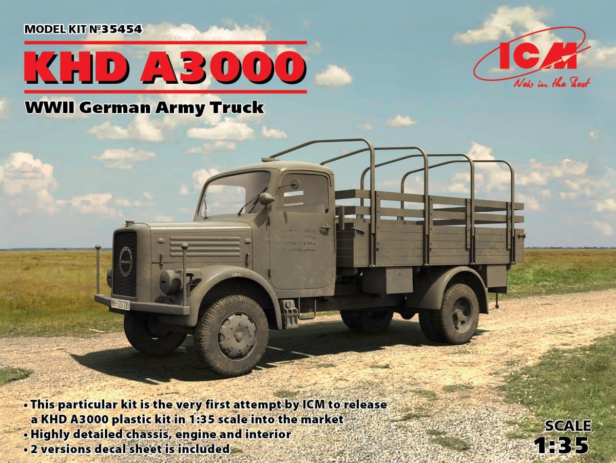 ICM 35454 KHD A3000, Camion allemand de la Seconde Guerre mondiale (1/35)