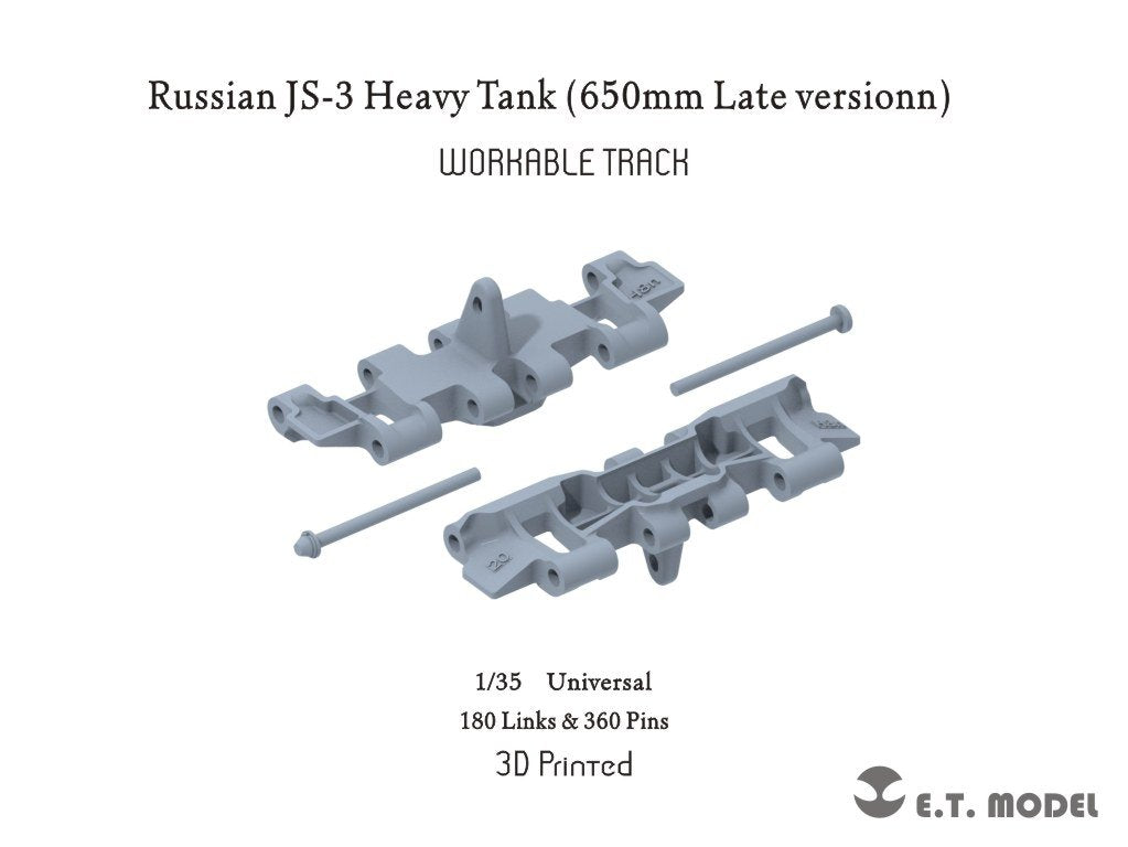 Maquette ET P35-051 Char lourd russe JS-3, version tardive, chenilles fonctionnelles (impression 3D), échelle 1/35