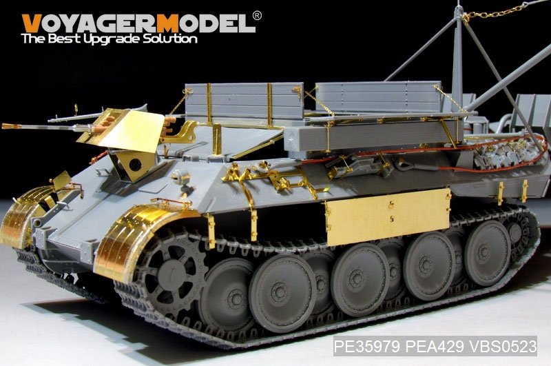 Maquette Voyager PE35979 Bergepanther Ausf.A allemand de la Seconde Guerre mondiale (type ancien, porte-outils Panther A) - Base pour TAKOM 2101 au 1/35 – Bild 13