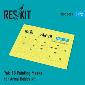 Masques de peinture RESKIT RSM72-0003 Yak-1B pour maquette Arma Hobby 1/72