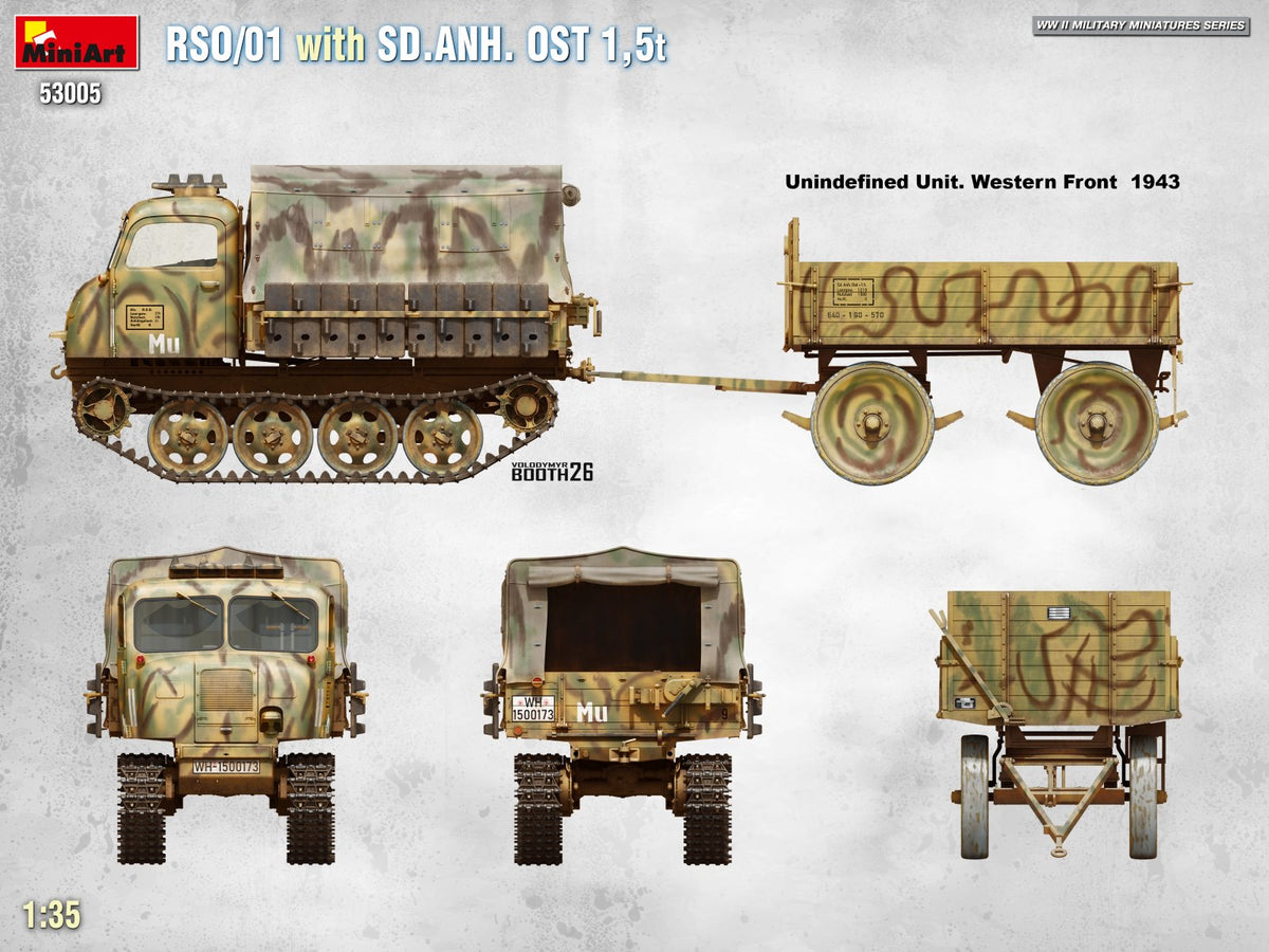 MiniArt 53005 RSO/01 with TRAILER SD.ANH. OST 1,5t 1/35 – image 2