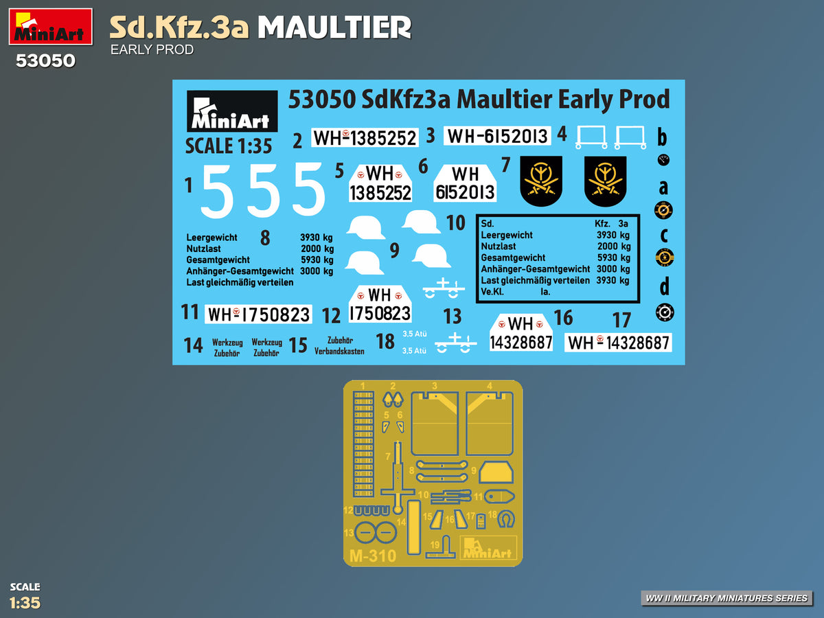 MiniArt 53050 Sd.Kfz.3a Maultier. Early Prod 1/35