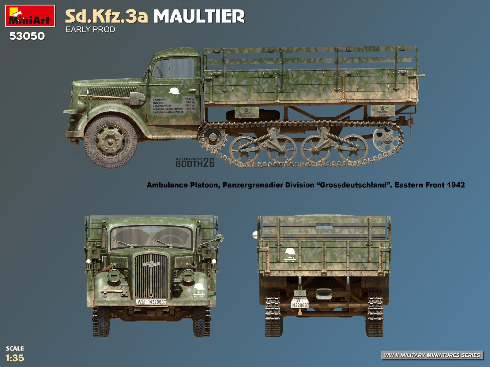 53050 Sd.Kfz.3a Maultier. Early Prod 1/35 – Bild 5