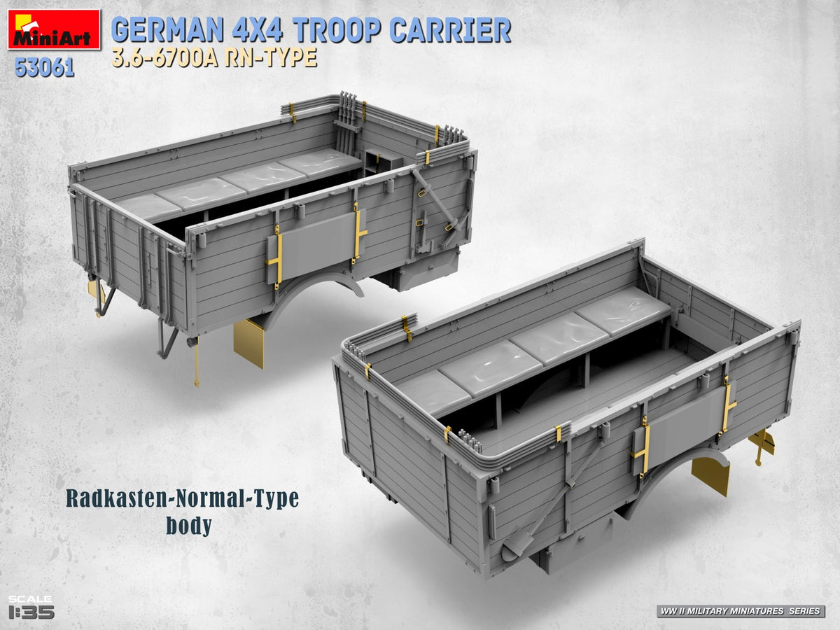 MiniArt 53061 GERMAN 4X4 TROOP CARRIER 3.6-6700A RN-TYPE 1/35 – zdjęcie 11