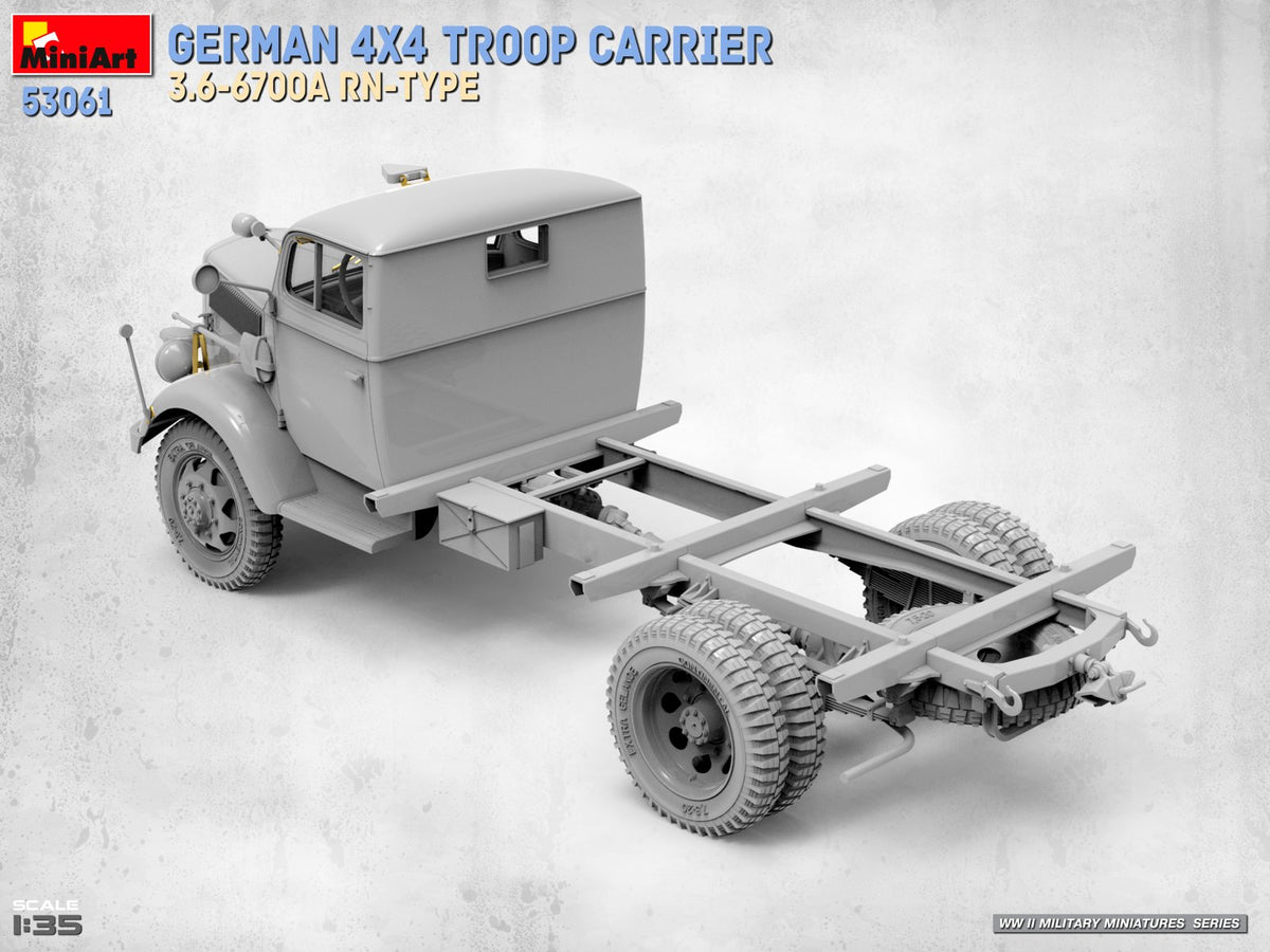 MiniArt 53061 GERMAN 4X4 TROOP CARRIER 3.6-6700A RN-TYPE 1/35 – zdjęcie 6