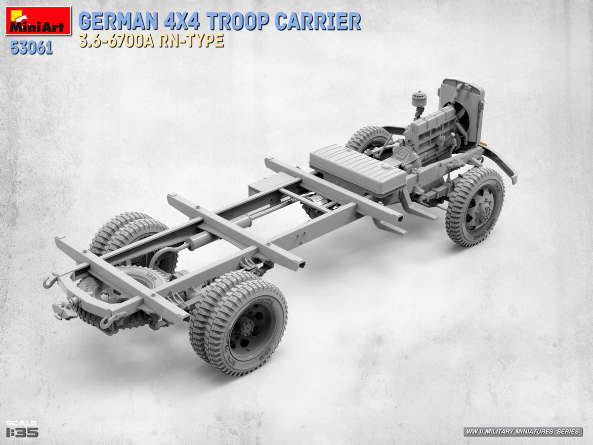 MiniArt 53061 GERMAN 4X4 TROOP CARRIER 3.6-6700A RN-TYPE 1/35 – zdjęcie 7