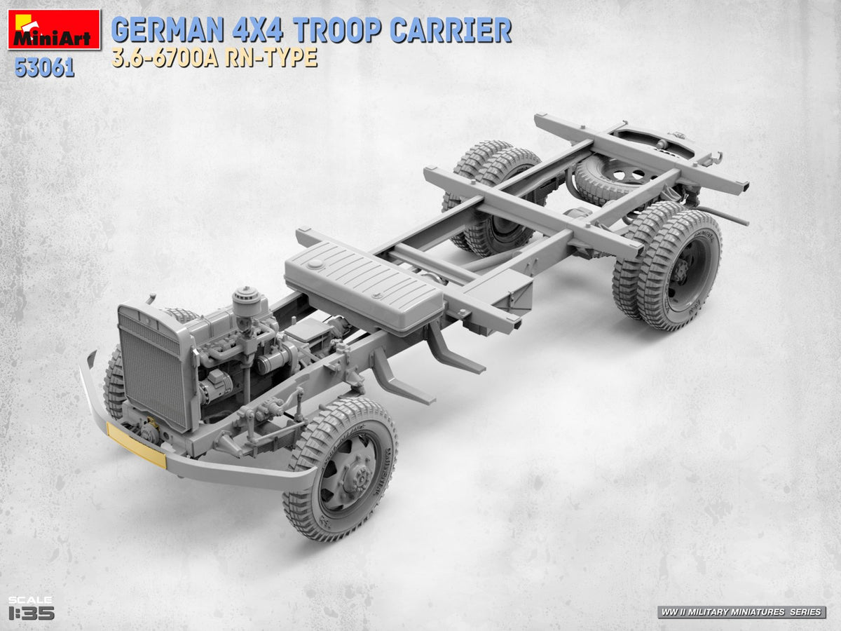 MiniArt 53061 GERMAN 4X4 TROOP CARRIER 3.6-6700A RN-TYPE 1/35 – zdjęcie 8
