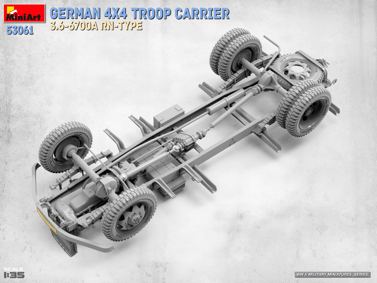 MiniArt 53061 GERMAN 4X4 TROOP CARRIER 3.6-6700A RN-TYPE 1/35 – zdjęcie 9