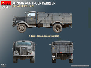 MiniArt 53061 GERMAN 4X4 TROOP CARRIER 3.6-6700A RN-TYPE 1/35 – zdjęcie 14