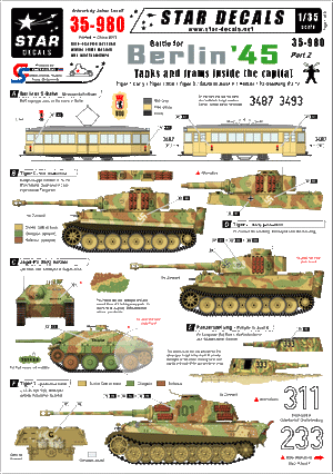 Star Decals 35-980 Berlin 2. Chars et tramways dans la capitale 1/35