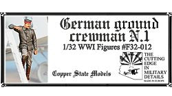 Copper State Models F32-012 Personnel au sol allemand N°1 1/32