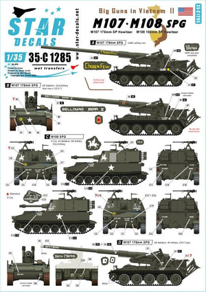Star Decals 35-C1285 Gros canons au Vietnam 2 1/35