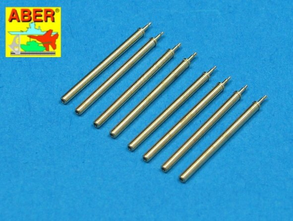 Aber A48 109 Set of 8 turned cal .50 (12,7mm) U.S. Browning M2 barrels for P-47 Thunderbolt 1/48