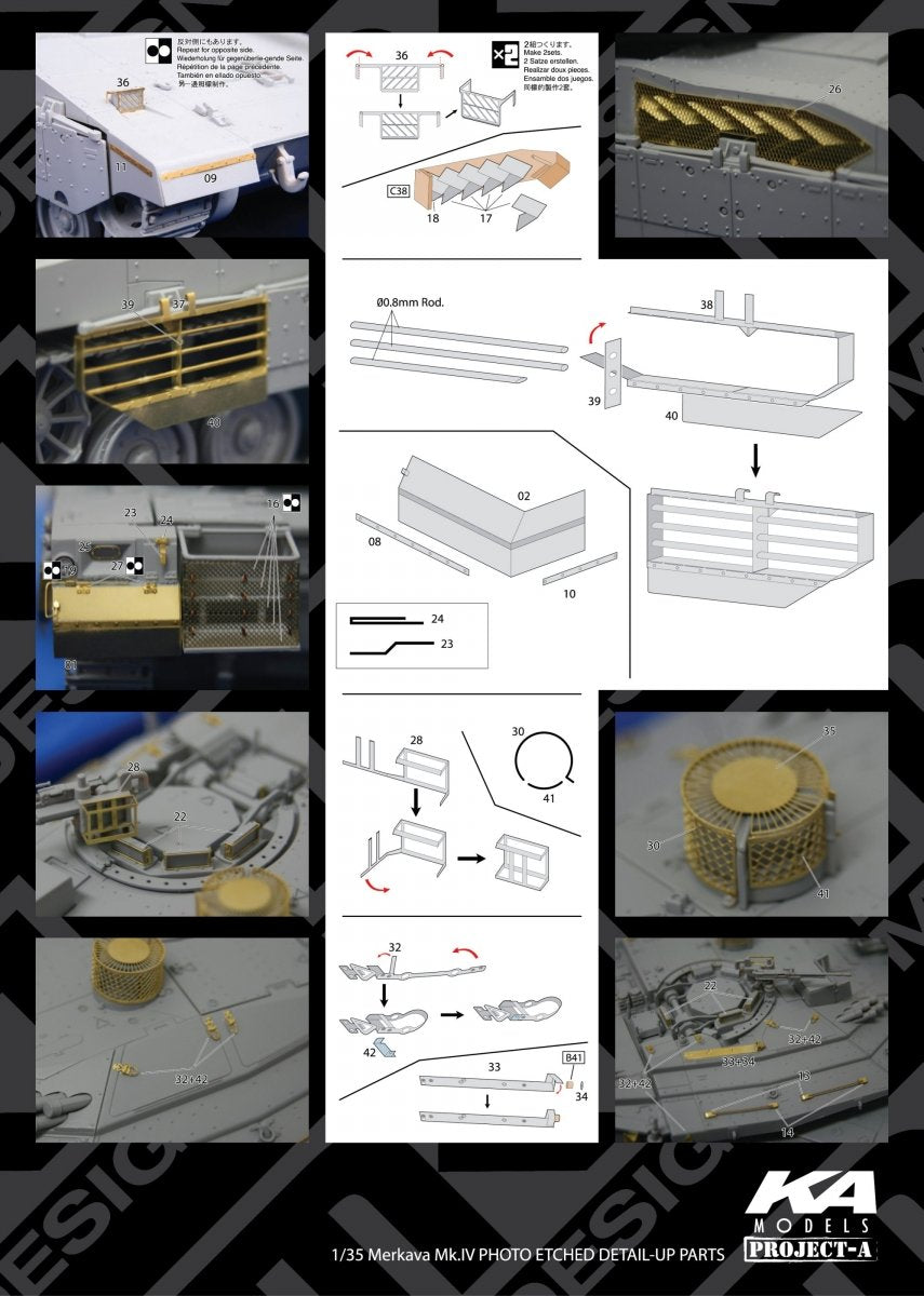 MK1 Design MM-35004 MERKAVA MK.IV PIÈCES DE DÉTAIL EN PHOTODÉCROÏDÉE – BASIQUE 1/35 – imagen 2