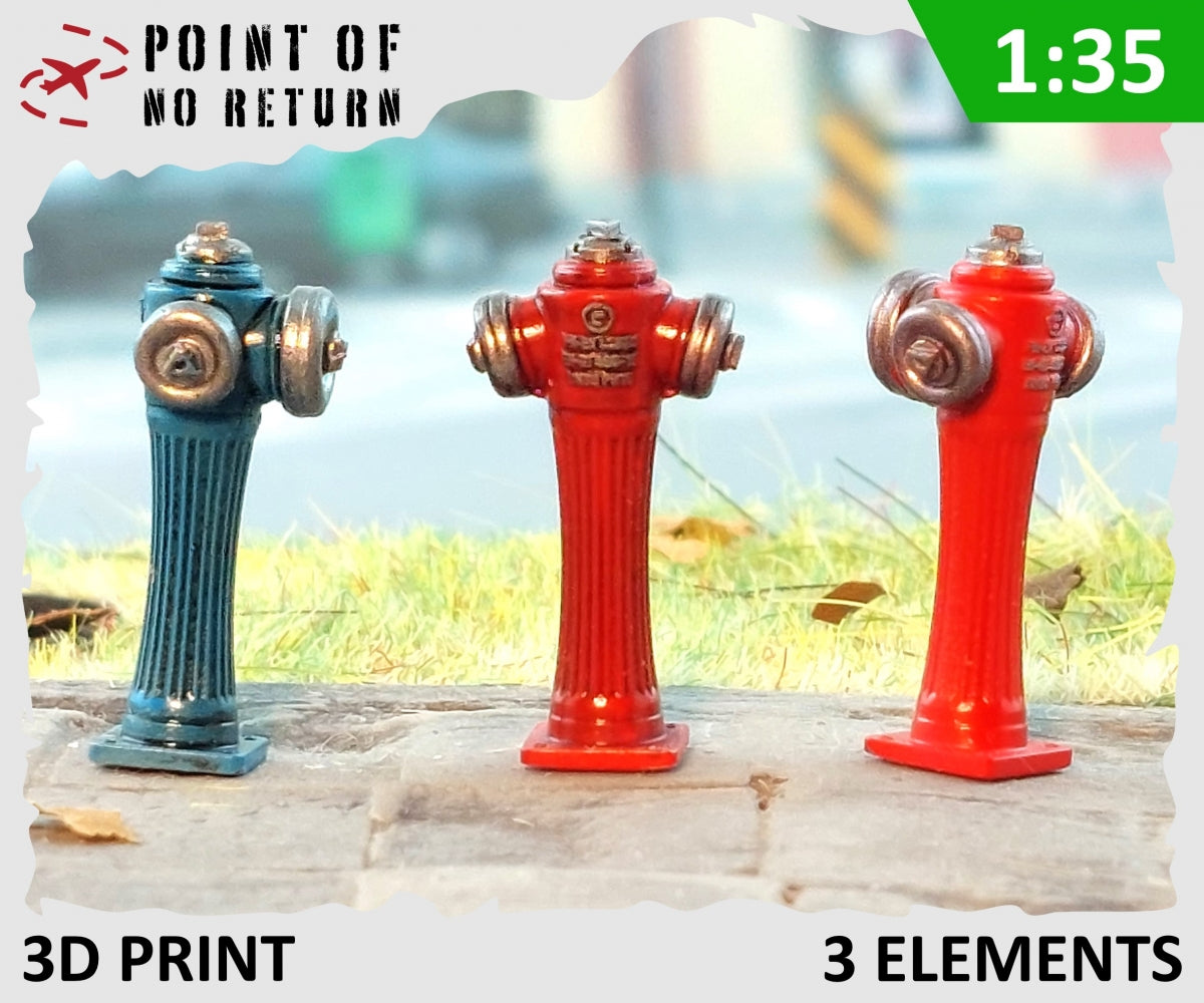 Point de non-retour 3524059 Bouches d'incendie 3 pièces / Bouches d'incendie 3 pièces 1/35 