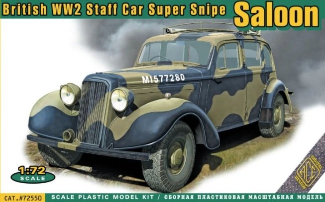ACE 72550 Voiture d&amp;#39;état-major britannique Super Snipe Saloon de la Seconde Guerre mondiale, échelle 1/72
