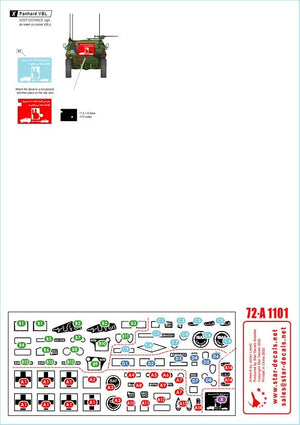 Star Decals 72-A1101 ISAF-Afghanistan n° 2. Casques bleus français. Renault VAB, VAB Sanitaire, Panhard VBL. Échelle 1/72. – Bild 2