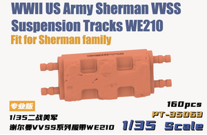 Heavy Hobby PT35063 Chenilles à suspension VVSS pour Sherman de l&amp;#39;armée américaine de la Seconde Guerre mondiale WE210 1/35