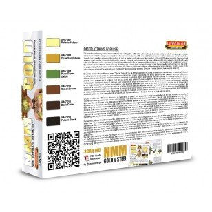 Coffret de peinture acrylique Lifecolor CS53 NMM Or 6 x 22 ml – image 2