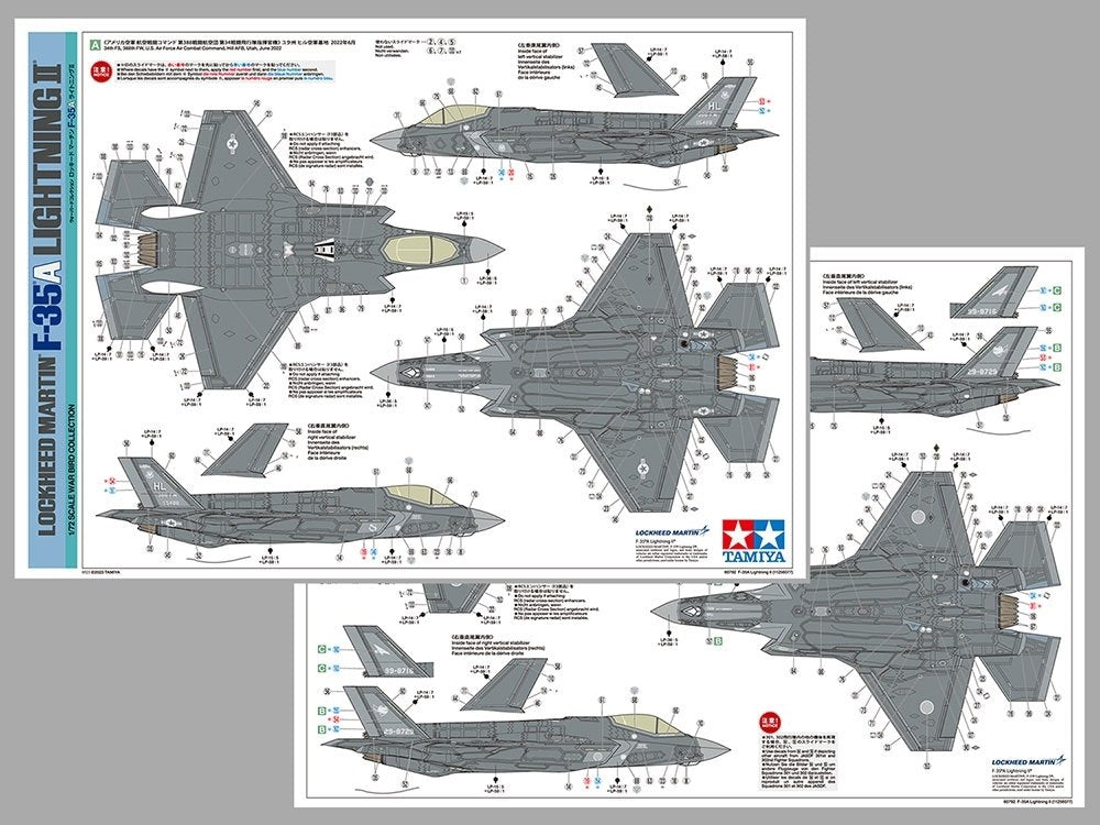 Tamiya 60792 Lockheed Martin F-35A Lightning II 1/72 – imagen 13
