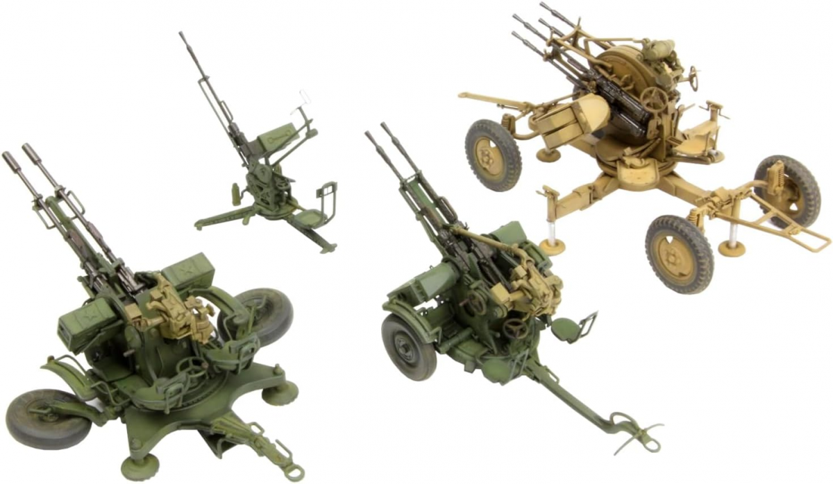 Ensemble de canons antiaériens légers russes Meng Model SPS-026 ZU-23-2, ZPU-1, ZPU-2, ZPU-4 4 en 1 1/35 – Bild 2