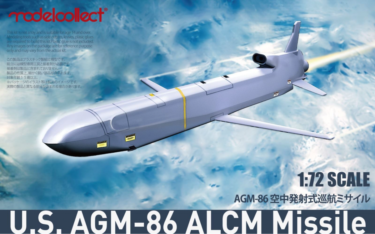 Modelcollect UA72224 USAGM-86 missile de croisière aéroporté (ALCM), coffret de 20 pièces, échelle 1/72