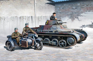 Académie 13556 Panzer allemand I Ausf.B &amp;amp; Motorcycl 1/35