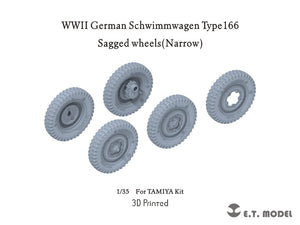 Maquette ET Model P35-135 Schwimmwagen allemand Type 166 de la Seconde Guerre mondiale, roues étroites, pour kit TAMIYA au 1/35
