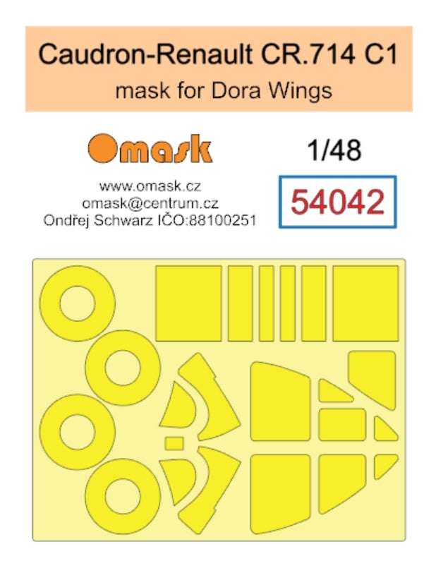 Masque Omask 54042 Caudron-Renault CR.714 C1 (pour Dora Wings) 1/48