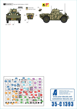 Star Decals 35-C1393 Aden Emergency 1963-67. Voitures de reconnaissance britanniques Ferret Mk 2 1/35 – immagine 3