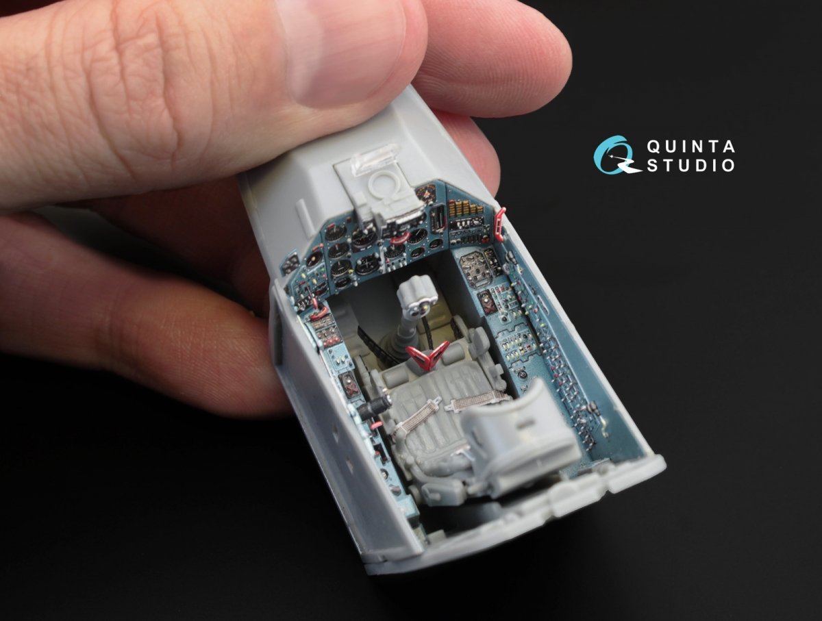 Intérieur imprimé en 3D et coloré sur papier décalcomanie Quinta Studio QD32001 Su-25 (pour maquette Trumpeter) 1/32 – immagine 8