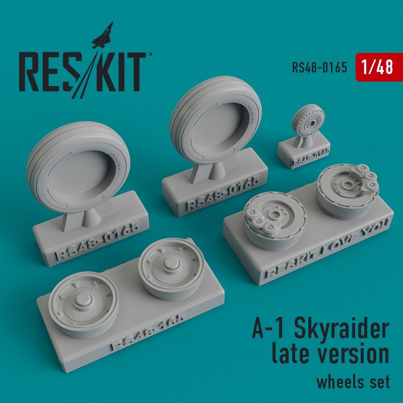 RESKIT RS48-0165 Jeu de roues A-1 Skyraider version tardive 1/48