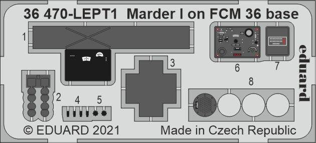 Eduard 36470 Marder I sur socle FCM 36 ICM 1/35