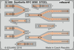 Ceintures de sécurité Eduard 32888 RFC Première Guerre mondiale ACIER 1/32