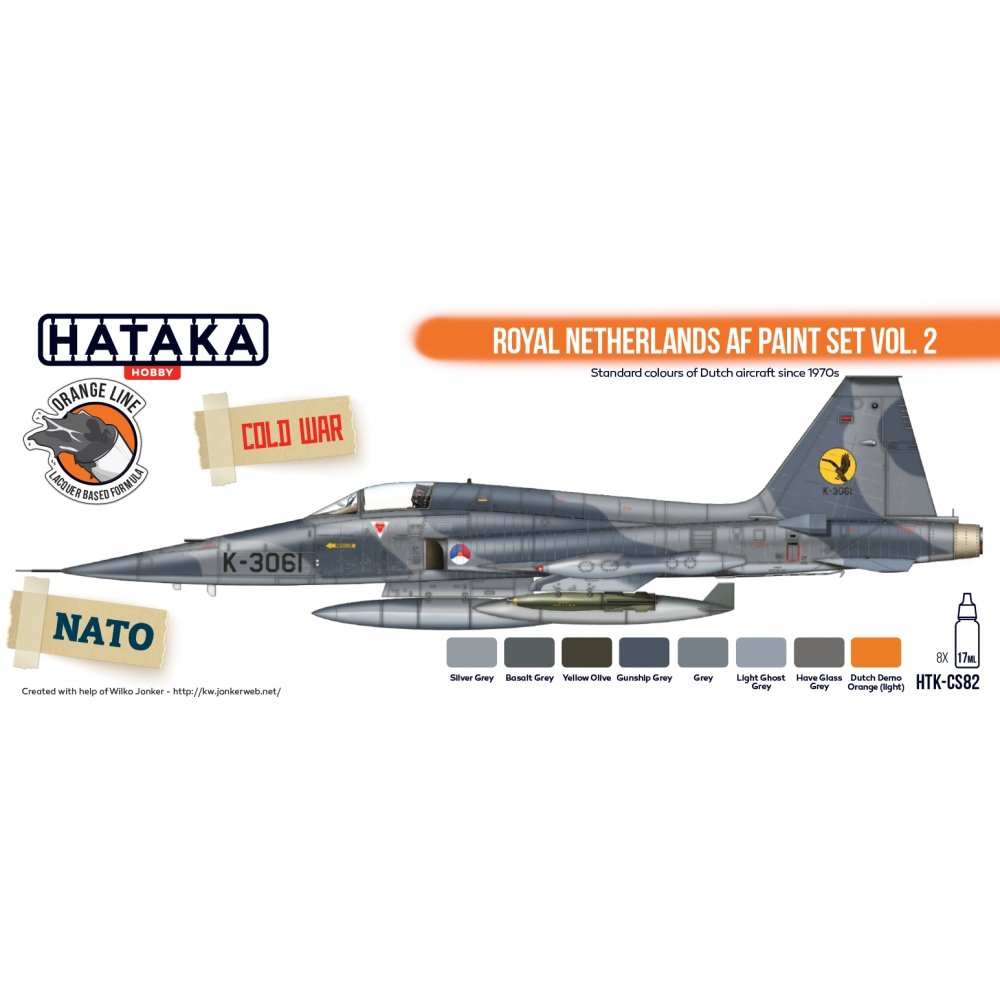 Hataka HTK-CS82 Royal Pays-Bas AF ensemble de peinture vol. 2 (8x17ml) – immagine 2
