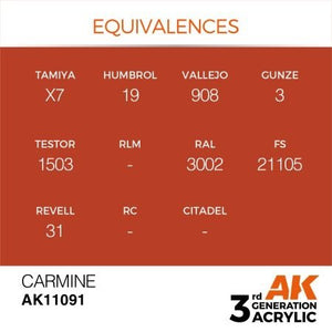 AK Interactive AK11091 CARMINE – STANDARD 17 ml – image 3