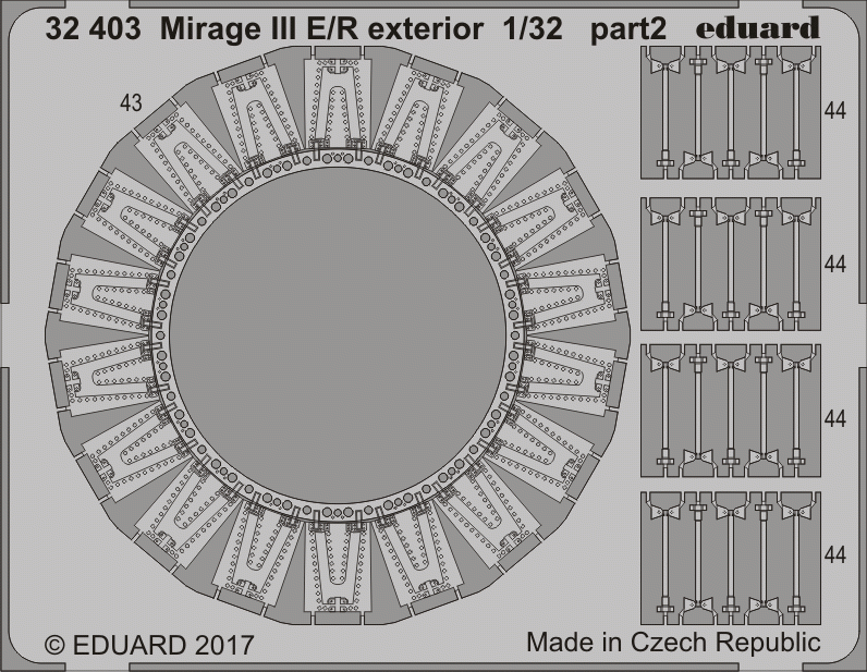 Eduard 32403 Mirage III E/R extérieur ITALERI 1/32 – immagine 2