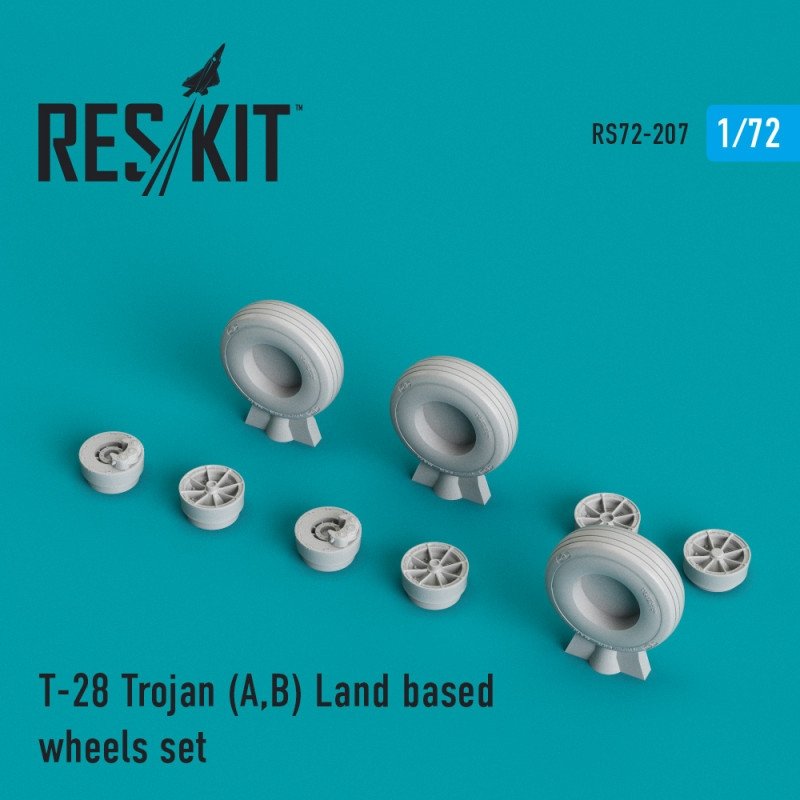 RESKIT RS72-0207 T-28 Trojan (A,B) Jeu de roues terrestres 1/72