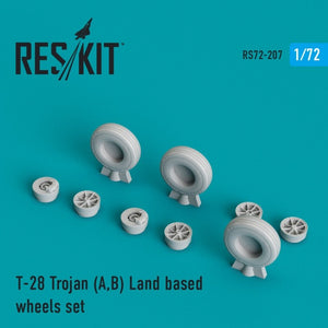 RESKIT RS72-0207 T-28 Trojan (A,B) Jeu de roues terrestres 1/72