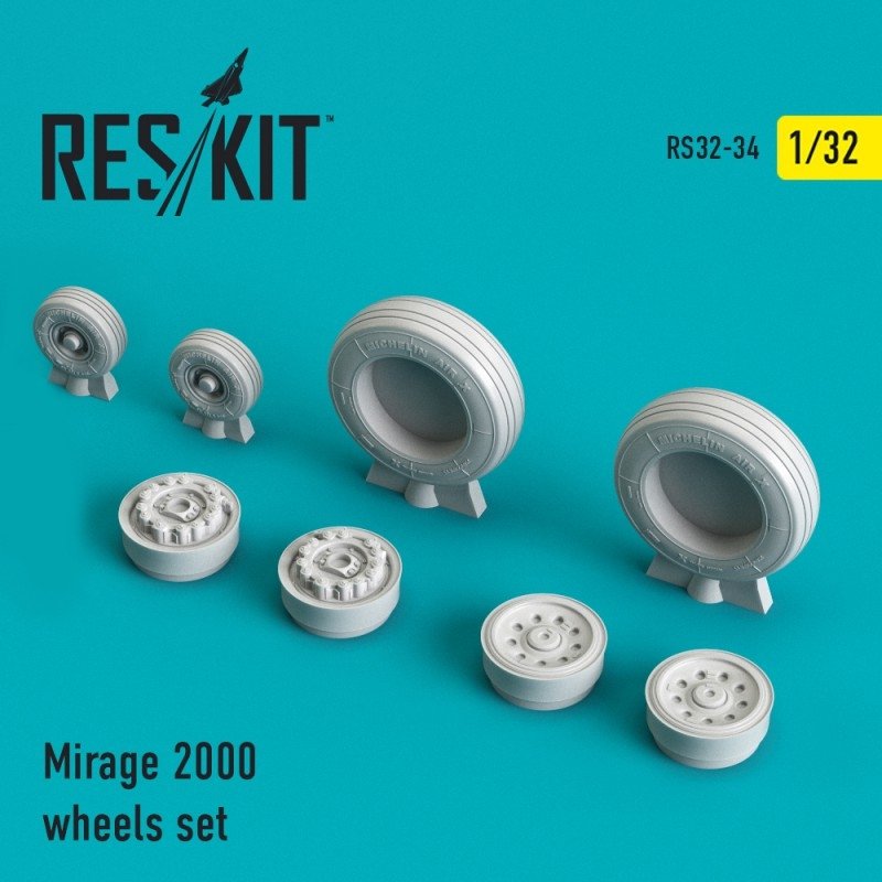 RESKIT RS32-0034 Jeu de roues Mirage 2000 1/32