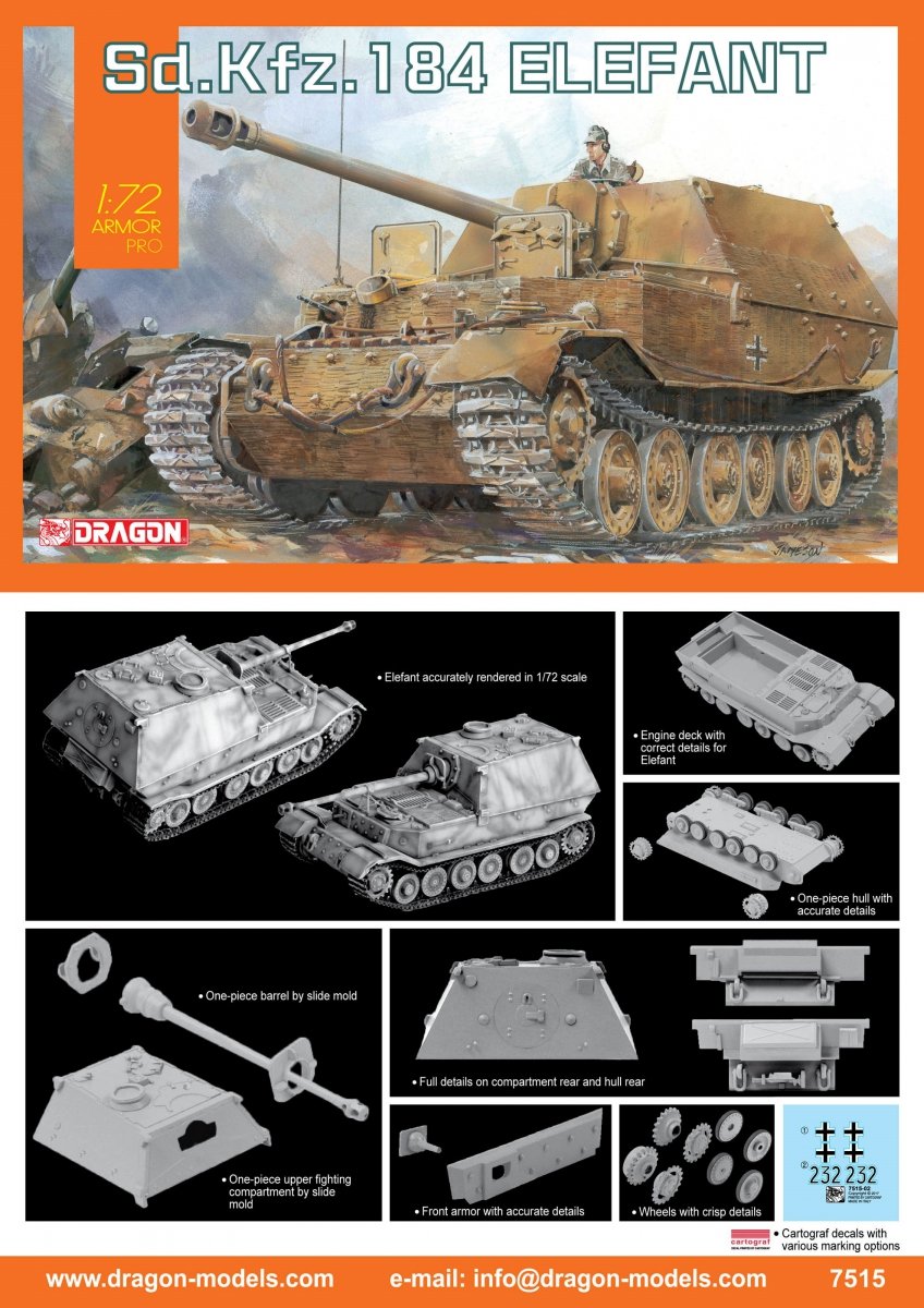Dragon 7515 SD.Kfz.84 Éléphant 1/72 