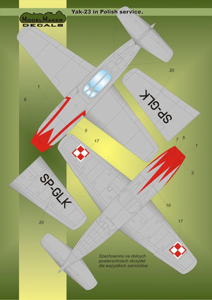 ModelMaker Decals D48019 Yak-23 en service polonais 1/48 – immagine 3