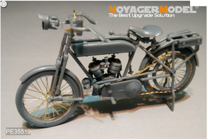 Voyager Model PE35519 WWI French Peugeol 1917 750cc cyl Motorcycle For MENG HS-005 1/35 – zdjęcie 2