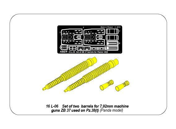Aber 16L-06 Jeu de deux canons ZB 37 ​​pour Panzer 38(t) 1/16 – image 13
