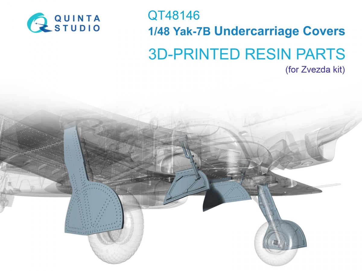 Quinta Studio QT48146 Yak-7B Undercarriage covers (Zvezda) 1/48