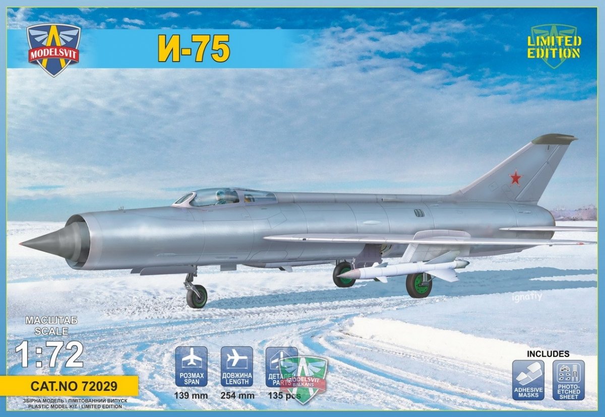 Modelsvit 72029 I-75 Prototype d&amp;#39;intercepteur soviétique avancé 1/72
