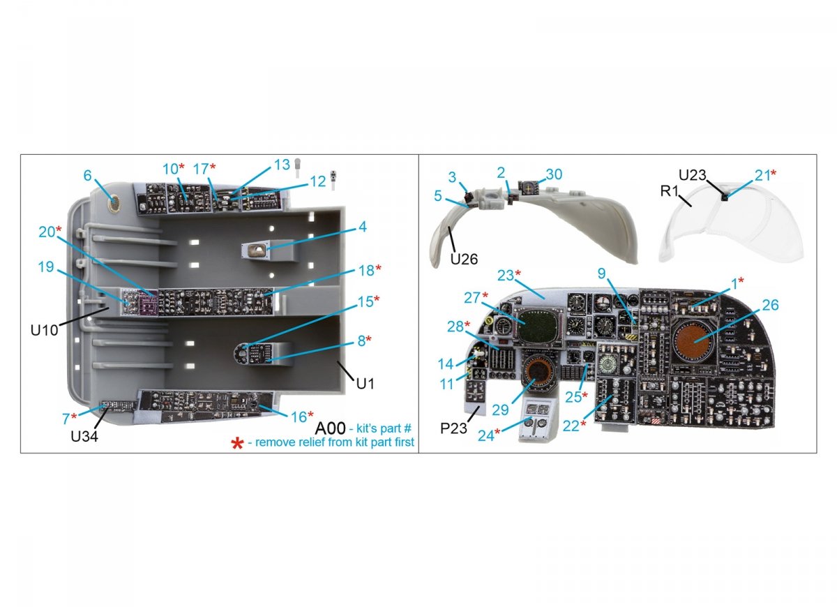 Intérieur imprimé en 3D et coloré sur papier décalcomanie Quinta Studio QDS-32106 A-6E Intruder (Trumpeter) (Petite version) 1/32 – image 7